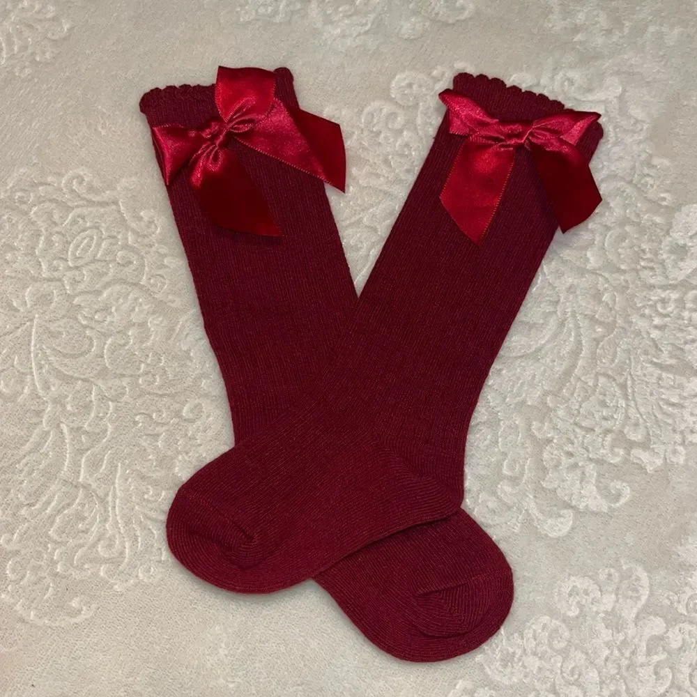 BABY GIRLS NEW SIZE 9-12 MONTHS BOW SOCKS